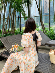 RM17320#郁金香的季节小个子法式碎花连衣裙女2023夏季新款长裙
