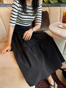 RM14012#气质淑女 韩国东大门韩版半身裙 三层蛋糕裙 大摆中长款半身裙