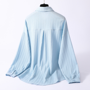 RM13015#大码法式设计感长袖防晒衬衫夏小众别致小衫衬衣外套