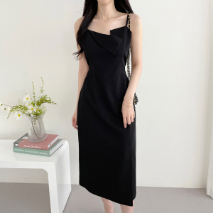 TR28591# 韩国chic法式气质系带吊带连衣裙 服装批发女装批发服饰货源