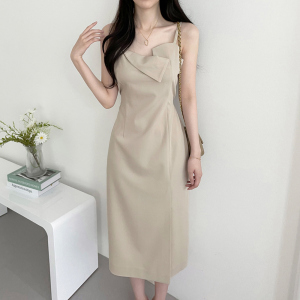 TR28591# 韩国chic法式气质系带吊带连衣裙 服装批发女装批发服饰货源