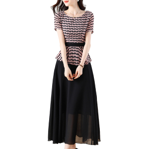 RM10979#雪纺连衣裙2023新款女夏季长款高端国际奢华大牌妈妈气质长裙