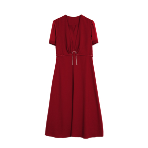 RM11987#连衣裙女夏季2023新款短袖夏装显瘦洋气质中长裙子