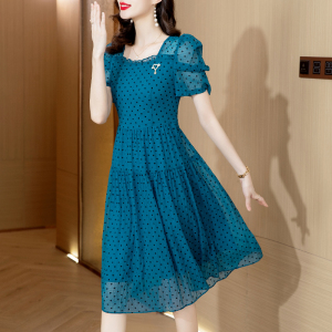 RM10520#夏季优雅气质时尚高贵洋气显瘦法式a字连衣裙