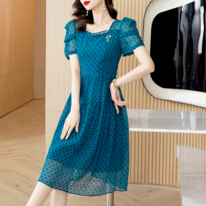 RM10520#夏季优雅气质时尚高贵洋气显瘦法式a字连衣裙