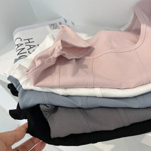 RM10321#纯棉后包条210克40支92棉8氨纶 短袖T恤女纯色 天猫抖音质量