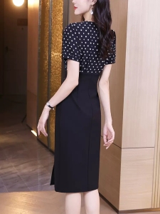 RM11506#裙子女夏季高级感包臀裙气质时尚拼接显瘦法式连衣裙2023新款女