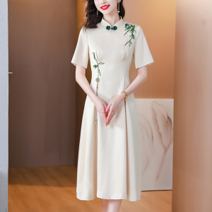 RM23161#优雅气质款礼服喜婆婆婚宴订婚宴结婚礼裙中式连衣裙