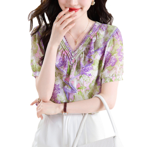 RM15581#女装夏季新款短袖雪纺衫
