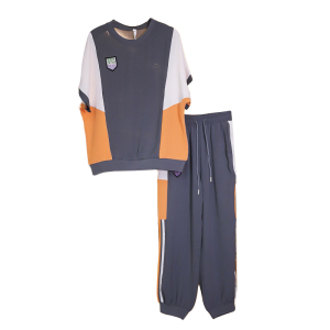 RM14835#大码休闲运动套装2023夏季新款时尚拼色短袖气质显瘦减龄两件套