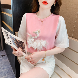 TR28451# 短袖T恤女夏装韩版减龄百搭上衣 服装批发女装批发服饰货源