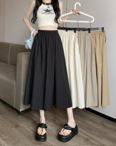 RM14770#韩版高腰显瘦中长版A字伞裙
