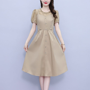 RM11677#新款优雅收腰设计感气质连衣裙女2023夏季时尚减龄显瘦裙