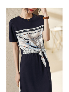 RM11917#夏季新款法式高级感开叉半身裙套装减龄显瘦洋气短袖t恤套装