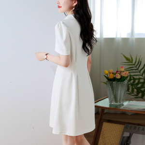 TR29473# 大码女装夏季新款胖妹妹POLO领宽松显瘦洋气短袖衬衫连衣裙子 服装批发女装批发服饰货源