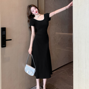 RM13996#夏季新款法式别致轻熟御姐风韩版修身性感露背收腰显瘦连衣裙