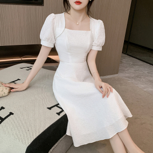 RM13306#白色晚礼服裙领证登记订婚情侣法式连衣裙白裙轻婚纱小众轻奢高端