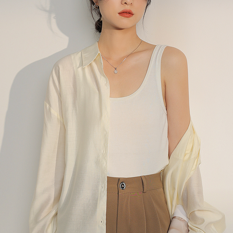 實拍薄款奶油色襯衫女2026春夏新款小眾設計感長袖防曬衫外套上衣