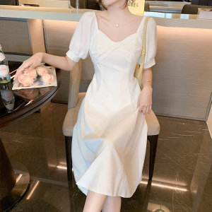 RM13440#白色小晚礼服平时可穿夏季轻奢小众高端连衣裙女订婚领证登记