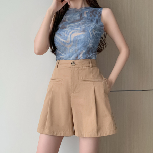RM14435#时尚A字工装短裤2023年初夏季新款韩版遮肉遮胯百搭显瘦裤子