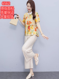 RM12780#职业套装女2023新款夏装搭配一整套通勤微胖阔太太两件套干练气质