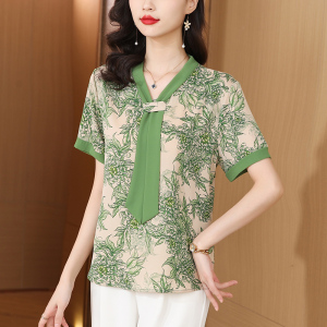 RM12937#夏装套装洋气时尚新款中老年女春夏季短袖T恤上衣大码