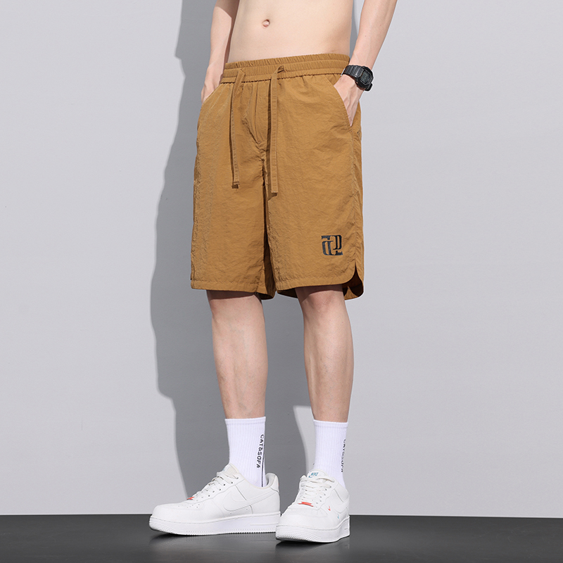 實拍2025夏季新款男士休閑褲短褲百搭冰絲速干彈力透氣五分褲男