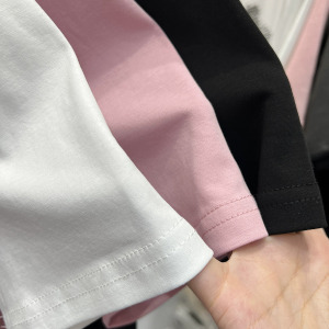 RM12752#新款大码短袖T恤女纯棉包领情侣装 S -- 3XL100%棉200g纯棉