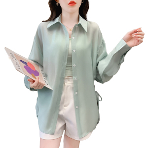 RM14095#防晒衬衫外套女夏季薄款设计感小众吊带外搭衬衣开衫上衣