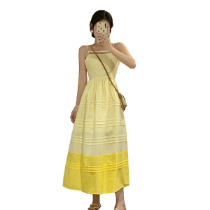 TR32566# 吊带连衣裙甜美X型长裙无袖套头夏季 服装批发女装批发服饰货源