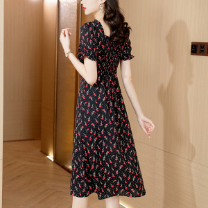 RM13046#夏季新款时尚新款连衣裙碎花显瘦气质a子小个子收腰裙子