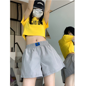 RM15430#工装短裤女2023夏季新款宽松设计感抽绳薄款机能运动休闲裤