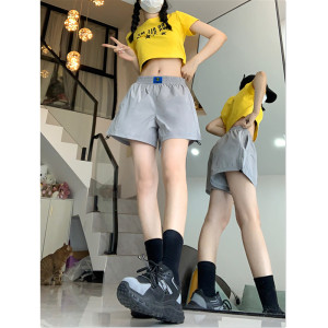 RM15430#工装短裤女2023夏季新款宽松设计感抽绳薄款机能运动休闲裤