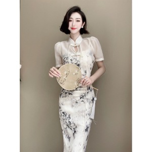 RM14343#新中式吊带连衣裙女夏季2023新款气质高级感国风改良旗袍裙子套装
