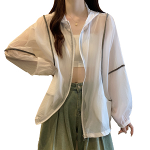 RM13184#大码女装2023夏季新款百搭防紫外线透气防晒服长袖防晒衣外套