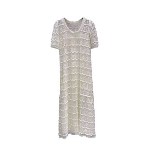 RM17206#芝士高级感法式短袖蕾丝连衣裙子女夏季气质显瘦A字吊带裙两件套