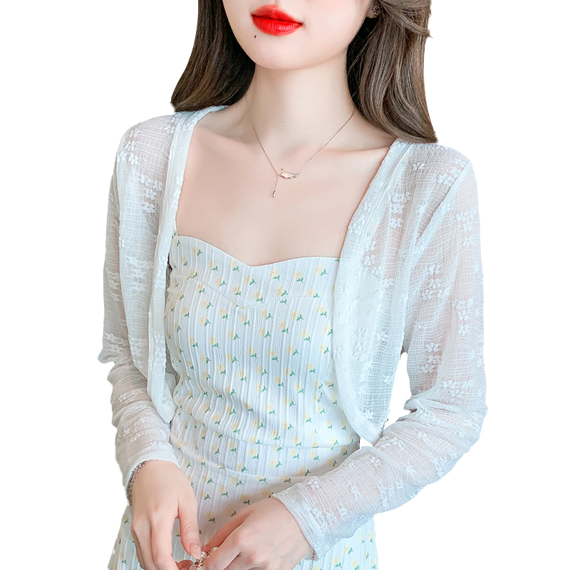 已出貨 2026春夏季新款短款雪紡防曬衫小披肩女