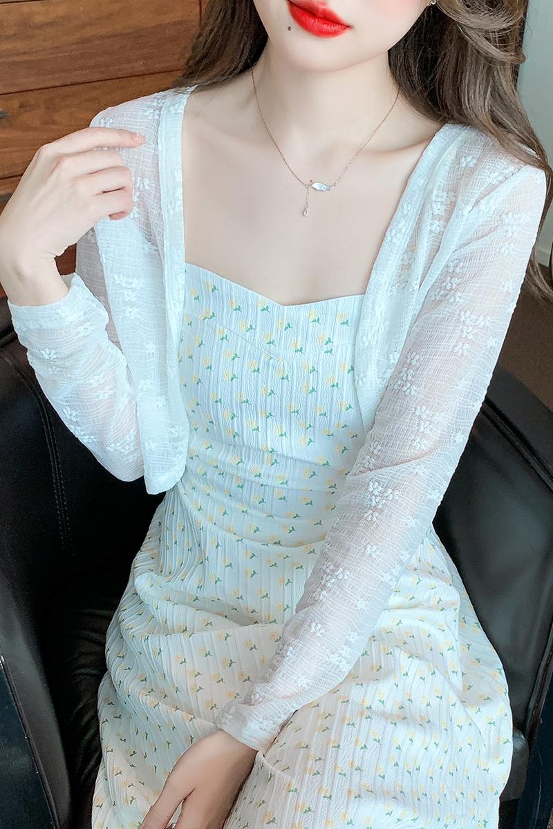 已出貨 2026春夏季新款短款雪紡防曬衫小披肩女