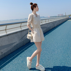 TR32616# 新款夏季韩版短裤套装女时尚显瘦减龄设计感小众洋气两件套 服装批发女装批发服饰货源