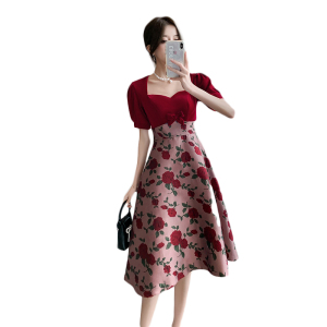 RM13446#敬酒服新娘夏季结婚酒红色小个子显瘦平时可穿连衣裙订婚礼服裙女