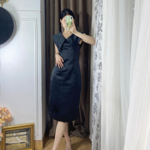 TR41293# 刘妤淇英式典雅法式晚礼服连衣裙 服装批发女装批发服饰货源