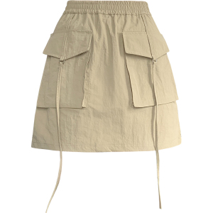 RM19703#夏季新款立体大口袋工装半身裙韩版高腰百搭A字半身裙