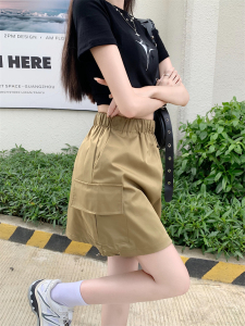 RM14572#夏季新款抽绳松紧高腰显瘦工装半身裙女包臀短裙潮