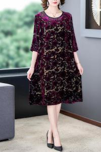 RM15297#胖mm大码连衣裙2023新款女夏装中老年妈妈高端洋气质时尚显瘦裙子