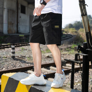 RM14616#休闲短裤男夏季薄款透气男裤男士工装直筒宽松中五分裤