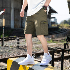 RM14616#休闲短裤男夏季薄款透气男裤男士工装直筒宽松中五分裤