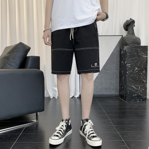 RM14617#短裤男士夏季薄款新款冰丝中裤宽松休闲运动裤衩休闲沙滩裤子