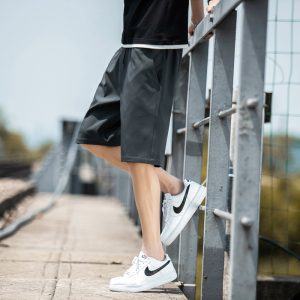 RM14618#运动短裤男夏季薄款跑步健身运动裤黑休闲宽松速干透气五分裤