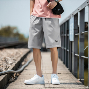 RM14619#重磅夏季冰丝休闲短裤男速干薄款外穿5分中裤潮流五分裤