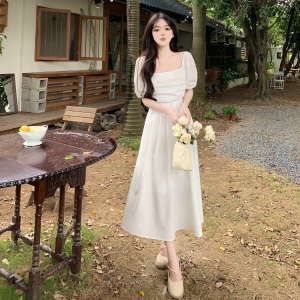 RM15009#夏季新款法式温柔气质礼服裙白色登记领证订婚成人礼服连衣裙